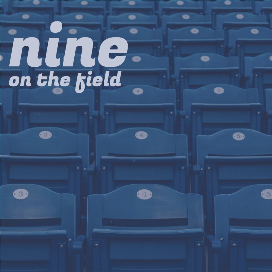 Stadium seats — nine on the field